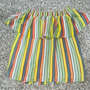 Striped Off-Shoulder top